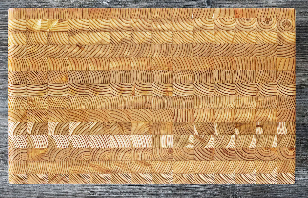 Small SM End Grain Cutting Board by Larch Wood